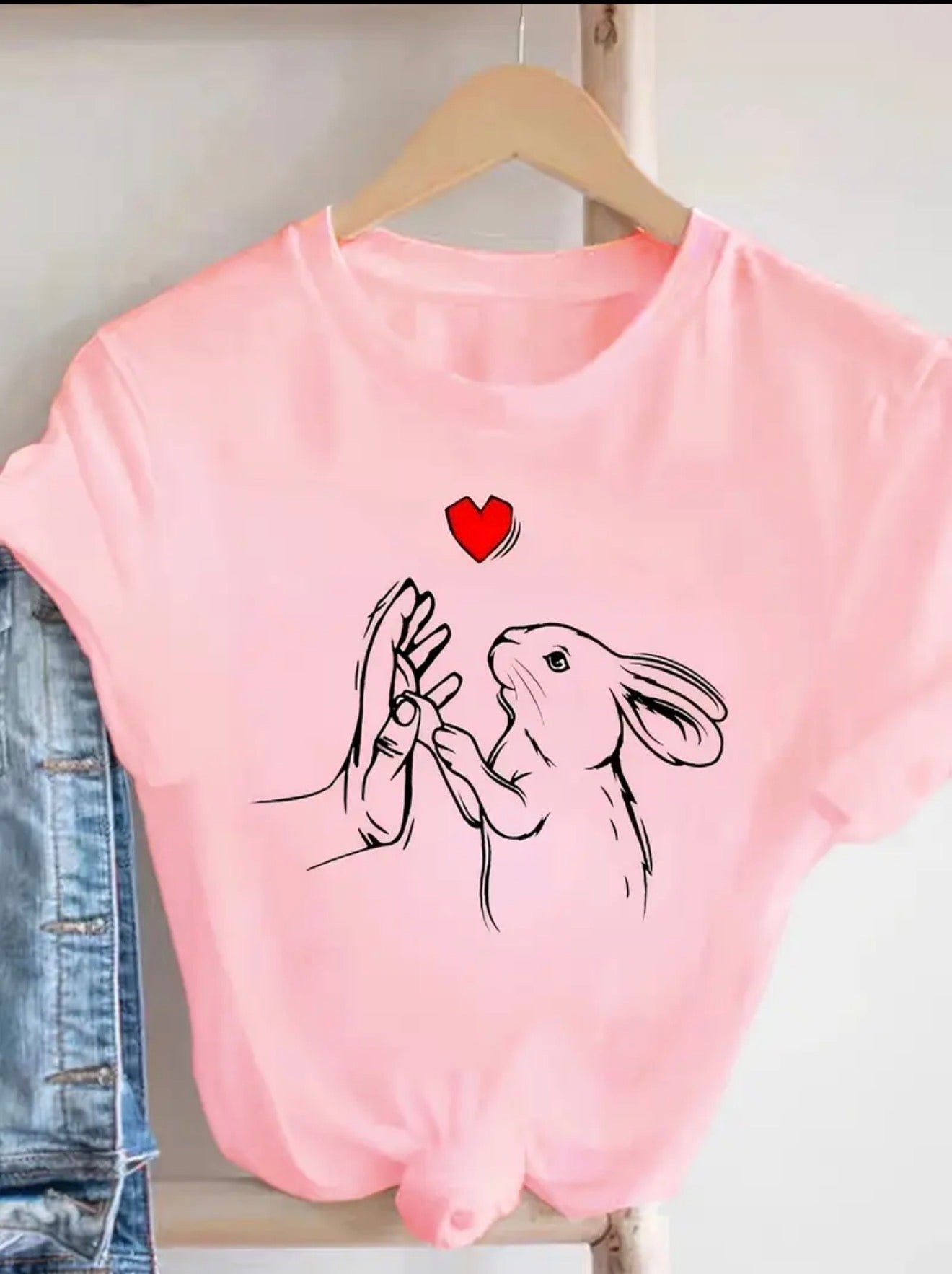 "2025/2026 T-shirt LAPIN"  NOIR BLANC ROSE ROUGE Sébastien QUINTINO
