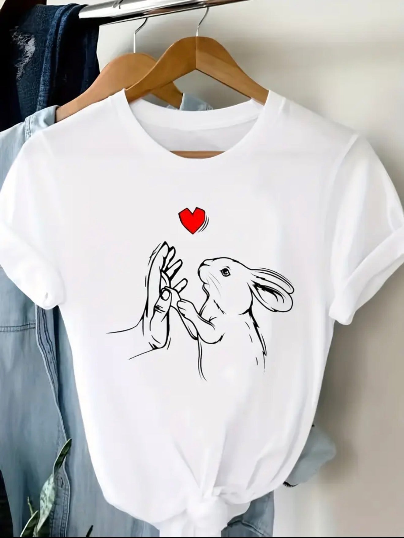 "2025/2026 T-shirt LAPIN"  NOIR BLANC ROSE ROUGE Sébastien QUINTINO