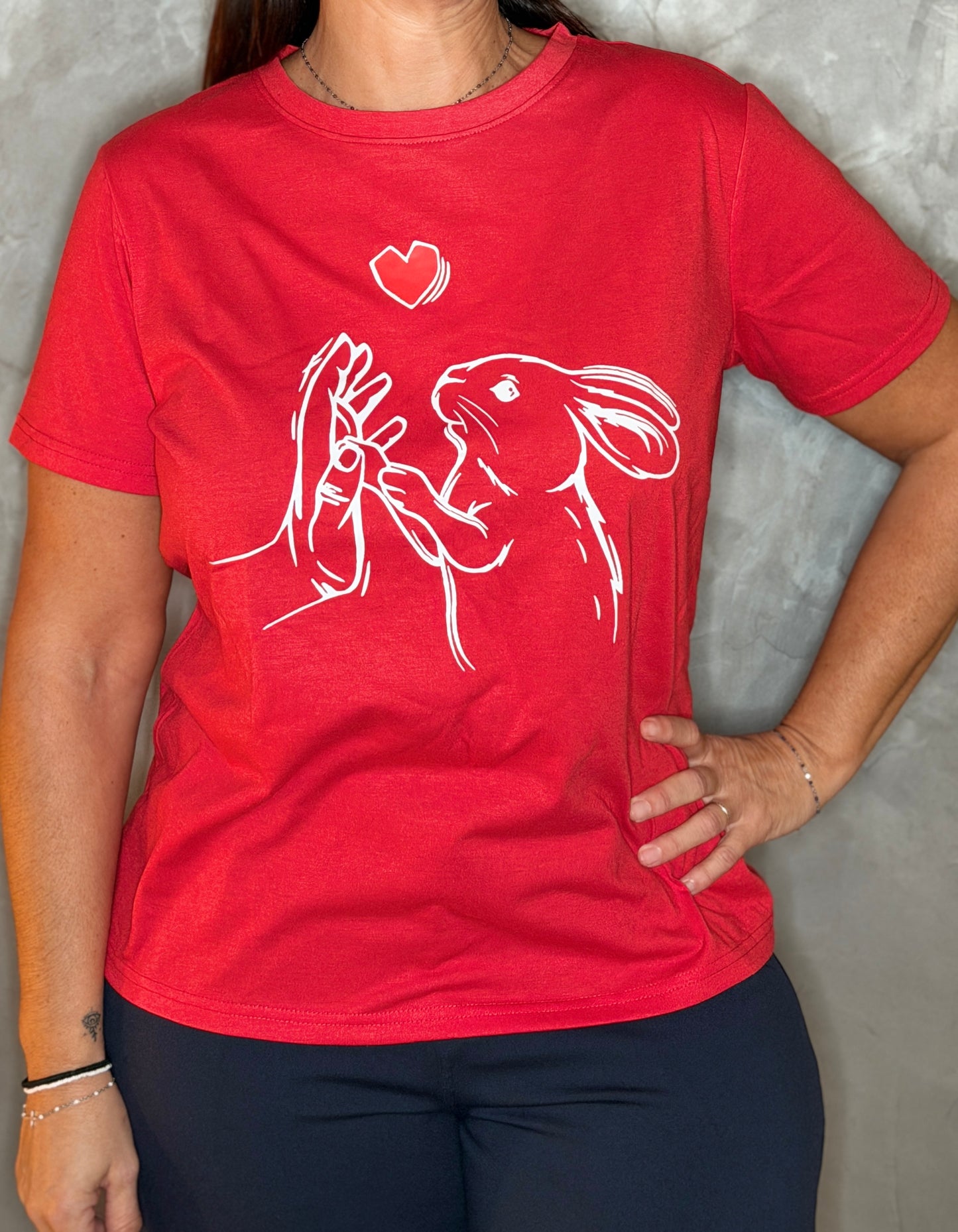 "2025/2026 T-shirt LAPIN"  NOIR BLANC ROSE ROUGE Sébastien QUINTINO