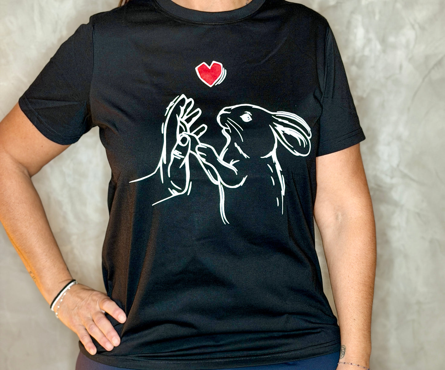 "2025/2026 T-shirt LAPIN"  NOIR BLANC ROSE ROUGE Sébastien QUINTINO