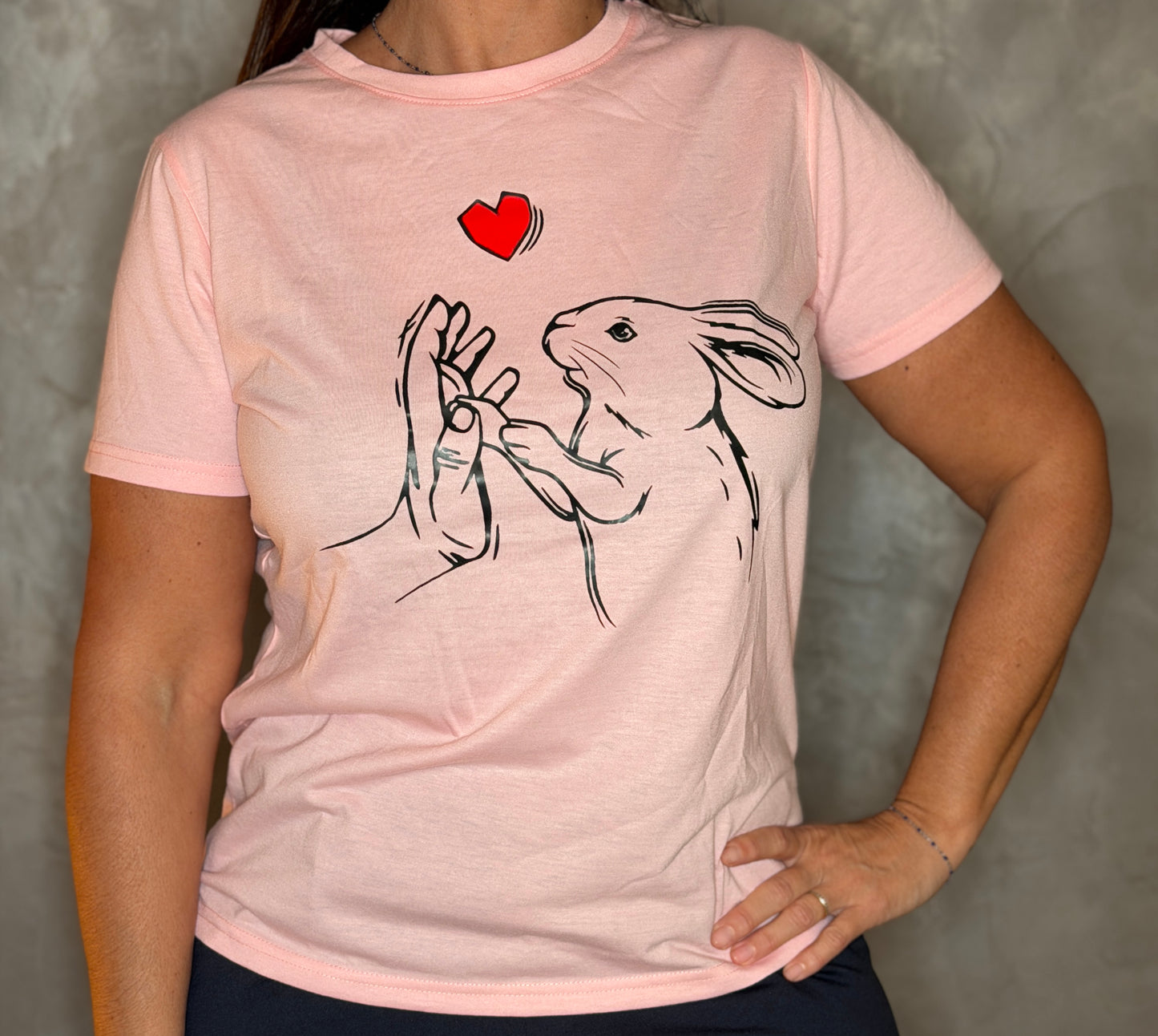 "2025/2026 T-shirt LAPIN"  NOIR BLANC ROSE ROUGE Sébastien QUINTINO